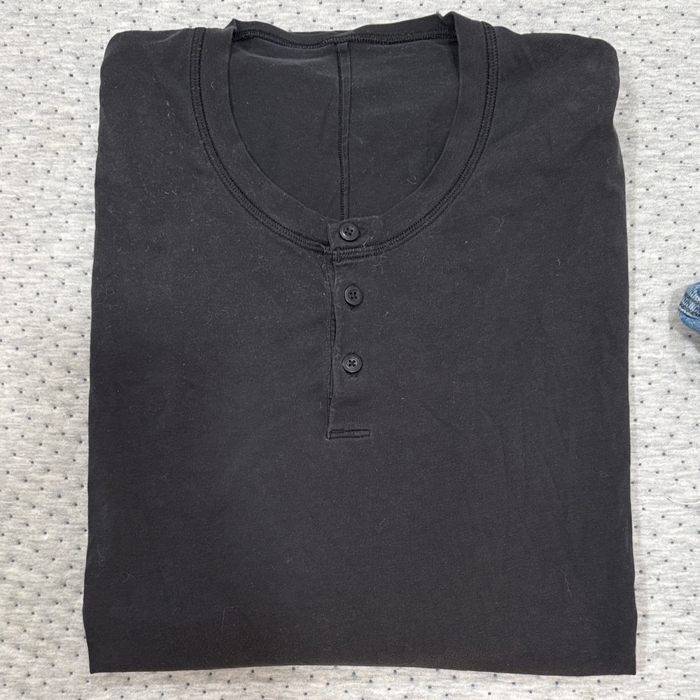 Lululemon Black Henley Shirt